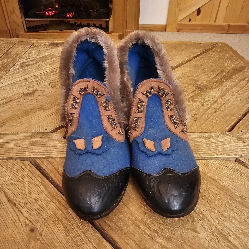 For prop only, wool shoes from the 1960's